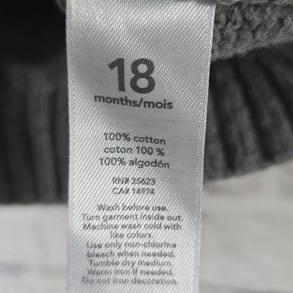 Carter's Baby Sweater Vest Gray Sleeveless Button Down Grandpa Preppy Cardigan - Picture 8 of 9